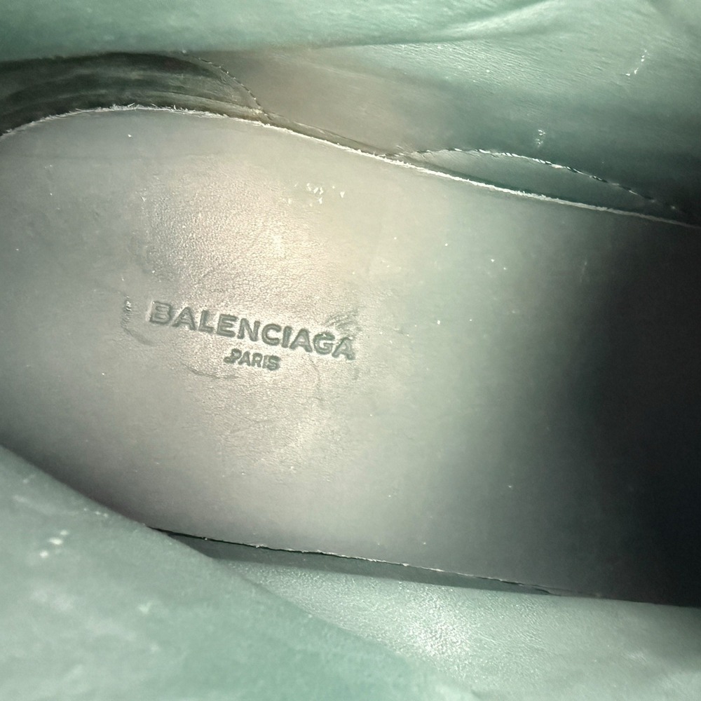 Balenciaga Green Leather High Top Designer Shoes Men's Size‎ 44 Style 449678 - Picture 10 of 12